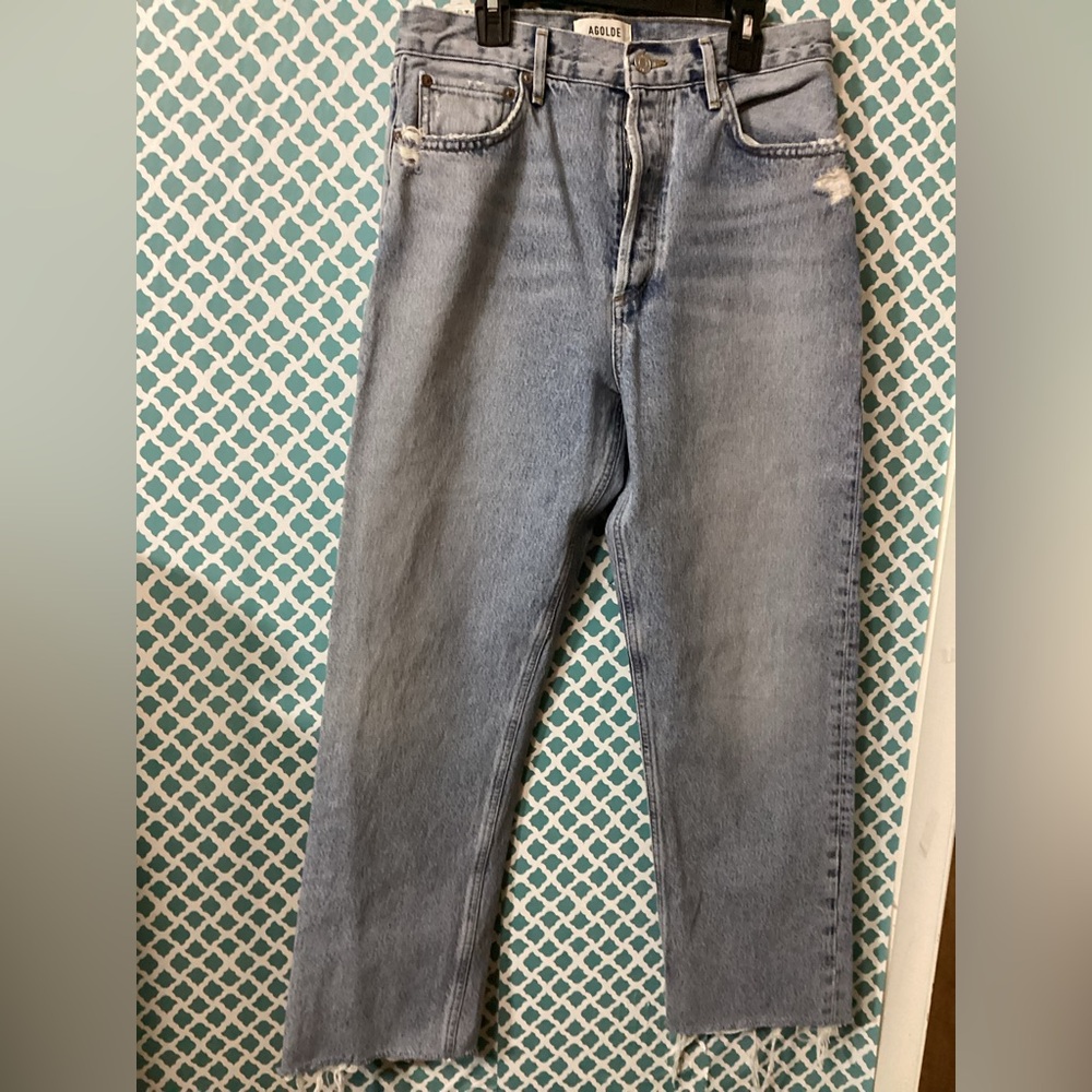 Agolde Light Blue Distressed Jeans women’s size 28